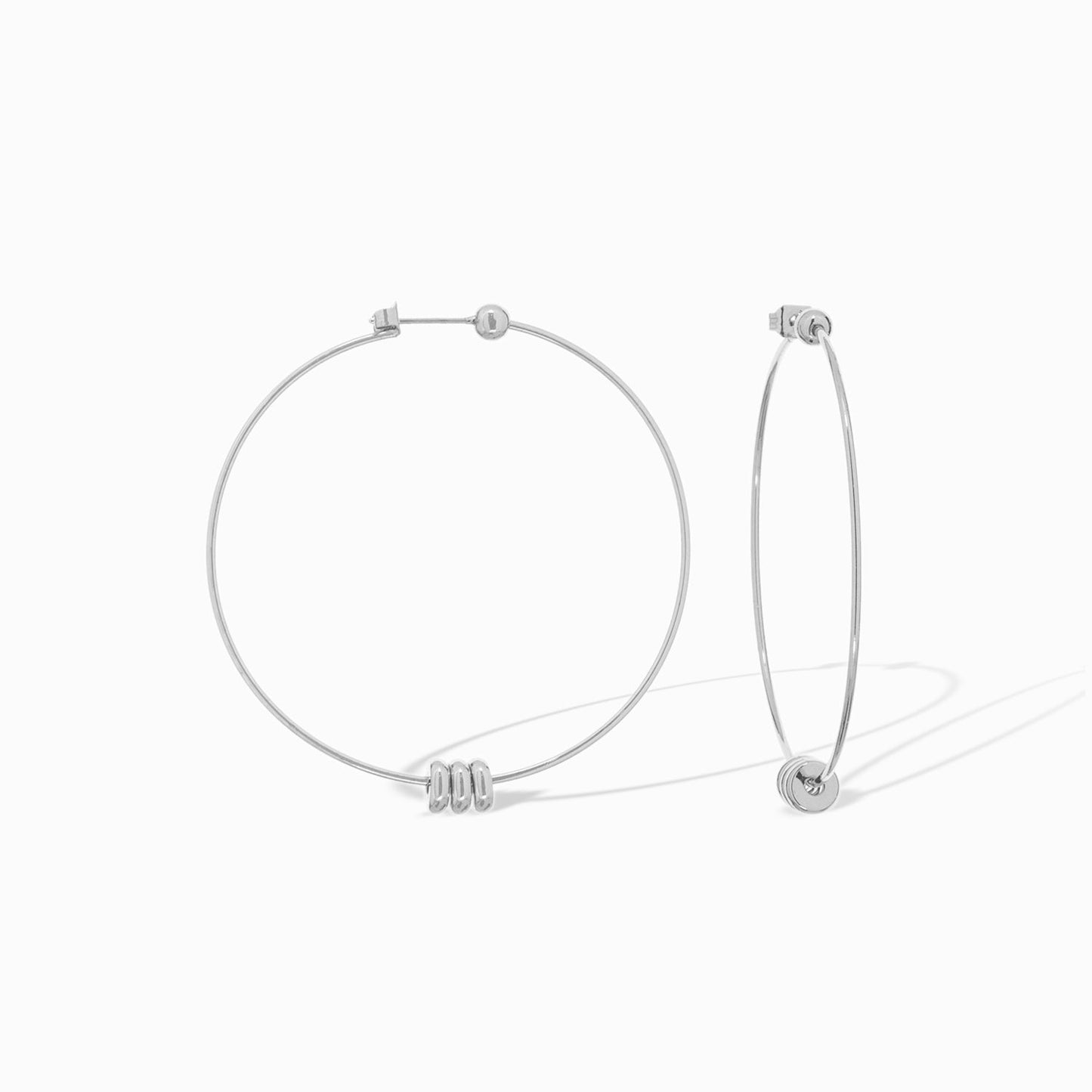 thin hoop with rondelle beads ①